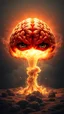 Placeholder: a human brain and eyes floating and crossed with a nuclear explosion