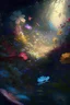 Placeholder: a small clearing filled with colorful flowers in a magical jungel