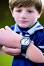 Placeholder: a boy with a timex stopped watch on his wrist