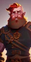 Placeholder: Dungeons and dragons character, warrior dwarf male, friendly face, high detail, High definition, ginger braided beard, heavy armor, black backdrop