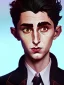 Placeholder: Portrait of a 30 year old strange gay warlock like Timothee Chalamet