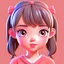 Placeholder: cute girl 3D