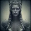 Placeholder: A viking girl with a mask, hr giger, scary, steam punk, realistic, made in octane, cinematic, ultra-realistic, extremely detailed octane rendering, 8K, VRAY Super Real ar 2:3, dof photorealistic futuristic 50mm lens hard lighting dark gray tintype photograph, realistic lighting, sepia color