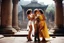 Placeholder: (high res photo shoot of a movie my Russ Meyer) two lesbian deities: one looking like Marilyn, the other like Ellen Ripley (Sigourney Weaver) are kissing with envy, they stand in the middle of an ancient temple of chaos. They test the limits of their attractions