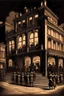 Placeholder: Create an atmospheric depiction of Ford's Theatre in Washington, D.C., on the evening of April 14, 1865. Capture the historical ambiance and the anticipation of the audience as they gather for the play "Our American Cousin