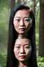 Placeholder: Thailand girl head portrait, warrior costume, village, meditation, woods, cyberpunk, 8k quality