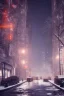 Placeholder: New York street, Realistic night christmas, snow, 4k, big tree christimas