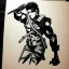 Placeholder: Solid Snake, Manga Drawing, by Hiroki Araki