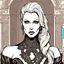 Placeholder: Art by Chris Cocozza, 40 years old beautiful, blonde countess with piercing gaze. She is elegant, pretty, but strict, cruel mistress, ruling her servants with iron fist