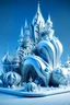 Placeholder: Theme park make out of ice 3D design make out of shapes