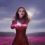 Placeholder: Feiticeira escarlate, Elizabeth Olsen, feiticeira, magia, rosto detalhado belo, bonita, cenário em um campo de flores, cinematográfico, dramático, por do sol, campo de flores, cores frias