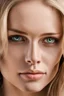 Placeholder: show pores of skin, show wrinkles, show structure of lips, beachlook, photograph, imperfect skin