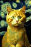 Placeholder: Portrait of a cat by Van Gogh