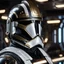 Placeholder: star wars bald male corellian pilot wearing pearlescent black and gunmetal grey First Order special forces armored flightsuit and helmet with gold trim inside the jedi temple, centered head and shoulders portrait, hyperdetailed, dynamic lighting, hyperdetailed background, 8k resolution, volumetric lighting, light skin, fully symmetric details