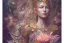 Placeholder: Lilith, Goddess, tropical flowers, realistic heart drawing, crystals, tropical leaves, sacred altar, Fantasy home.Enki Bilal