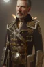 Placeholder: adult man warrior steampunk, daylight, leather uniform, higly-detailed, soft light atmosphere，8k, artgerm, derek zabrocki, greg rutkowski, hdr，light effect，