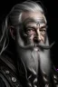 Placeholder: Saintly gothic dwarf with silver beard and black veins