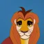 Placeholder: Lion King Animation OC male lion black mane triangular face hooked black nose tip