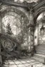 Placeholder: panorama, zodiac signs, filigree, swirling chaos in the Baroque style of the interior, mysticism, dramatic atmosphere, overdetalization, drawing details with ink
