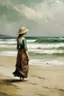 Placeholder: Woman on a beach