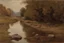 Placeholder: one person, rocks, puddle, philosophic, and trascendent influence, friedrich eckenfelder and otto pippel impressionism paintings