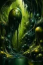 Placeholder: A cave with covered with waterfalls