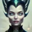 Placeholder: Portrait of old wiched " enchantress Morgan" with and mid-12th century elegant apparel.extremely detailed face,black clear Big eyes,perfectly centered image,intricate detail.korra character face style.and Kilian Eng art color. with black maleficent style horns