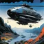 Placeholder: (art by Philippe Druillet's Délirius, 1973, written by Jacques Lob) helicopter crash