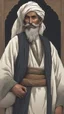 Placeholder: A Muslim man from the era of the Prophet’s companions, tall, strong in build, with a cheerful face. He had long black hair, black eyes, and a thick mustache.