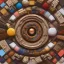 Placeholder: Wood, pastel colors, crepusculare, monde, stone cold, spirale, eye olive, brown, yelow, white, red, cubes, cups, abstract art,creme,star