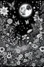 Placeholder: Create an enchanting line art of a moonlit garden filled with whimsical flowers, delicate fairies, and softly glowing fireflies. Craft intricate details that add to the magical atmosphere of the scene. , including shades of midnight to evoke a sense of tranquility and beauty as you bring this mystical garden to life . for colouring book