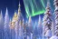 Placeholder:  white and gold crystal castle，waterfall, winter snow flakessnow, northern Lights, full of details, smooth, bright sunshine，soft light atmosphere, light effect，vaporwave colorful, concept art, smooth, extremely sharp detail, finely tuned detail, ultra high definition, 8 k, unreal engine 5, ultra sharp focus