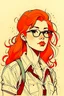 Placeholder: redhead nerd teen by gabriel picolo, 80's