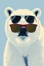 Placeholder: polar bear with sunglasses in the style of warhol