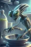 Placeholder: Alien doing the dishes ,highly detailed, artstation, sharp focus,4k