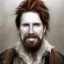 Placeholder: Portrait of Courtney Gains as a ruggedly handsome but joyful roguish pirate, charismatic, attractive male, masculine, perfect, precisely detailed, lightly freckled face, meticulously detailed multi-hued ginger carrot colored cherry fire red hair; Malachai of the corn; fantasy, intricate, elegant, highly detailed, digital painting, artstation, concept art, matte, sharp focus, illustration, art by artgerm and greg rutkowski and alphonse mucha