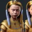 Placeholder:  Greta Thunberg ancient egypt, zulu, scaffolding, high detail