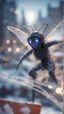 Placeholder: Illithid with butterfly wings frozen in net, bokeh like f/0.8, tilt-shift lens 8k, high detail, smooth render, down-light, unreal engine, prize winning