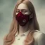 Placeholder: Mystery red meat mask, dramatique, art background, dramatic lighting, volumetric lighting, hyperrealisme, 8k, high quality, lot of details, fit within portrait