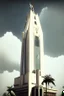 Placeholder: big very tall pointy white dystopian rich uganda city center palace