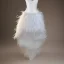 Placeholder: dress made out of feathers, tulle, ballerina, ballgown