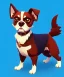 Placeholder: Adorable dog, one colour background