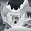 Placeholder: Imaginary Landscape of a caves in multiple layers underground all white