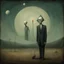 Placeholder: Surreal sinister weirdness Style by Duy Huynh and Dan Mahurin and Anton Semenov and Colin McCahon, fractional reserve banking nightmare, maximal, strange inconsistencies and absurdities, eerie, weird colors, smooth, neo surrealism, abstract quirks by Bruno Munari, album art