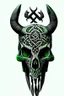 Placeholder: wolf skull with simple celtic war paint on it