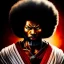 Placeholder: Ultra detailed fullbody Portrait in oil on canvas of AFRO SAMURAI ,intense stare,extremely detailed digital painting, extremely detailed face,crystal clear Big eyes, mystical colors ,perfectly centered image, perfect composition, rim light, beautiful lighting,masterpiece,8k, stunning scene, raytracing, anatomically correct, in the style of robert e howard and Ken Kelley and Ohrai Noriyoshi and Simon Bisley and tomzj1