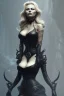 Placeholder: Pamela Anderson as evil queen in black leather, leather, busty, cleavage, angry, stern look. character design by cory loftis, fenghua zhong, ryohei hase, ismail inceoglu and ruan jia. unreal engine 5, artistic lighting, highly detailed, photorealistic, fantasy