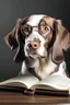 Placeholder: dog reading book