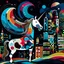 Placeholder: un unicornio en la ciudad de noche estilo kandinsky