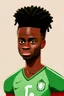 Placeholder: Bukayo Saka English-Nigerian footballer ,cartoon 2d